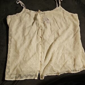 Maurices Cream Lace Camisole Top